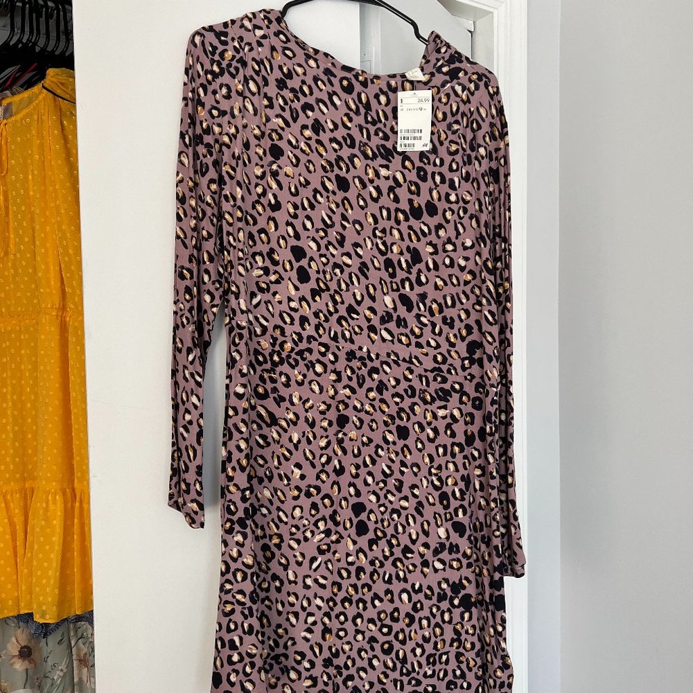 Purple Leopard Print Dress